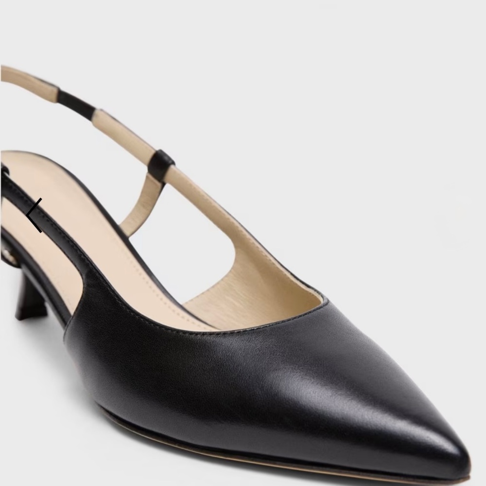 Women’s Theory Micro Slingback Pump~Leather~Black~New - Picture 11 of 11
